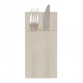 SERVIETTES KANGOUROU "X-SOFT" "DUNE" 65 G/M2 40x40 CM TAUPE AIRLAID (700 UNITÉ)