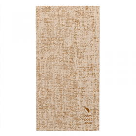 SERVIETTES PLIAGE 1/8 "TUNDRA" 55 G/M2 40x40 CM CARAMEL AIRLAID (700 UNITÉ)