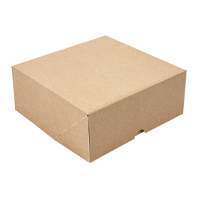 BOÎTES PATISSERIES SANS FENÊTRE THEPACK  21x21x7,5 CM NATUREL CARTON NANO-MICRO (200 UNITÉ)