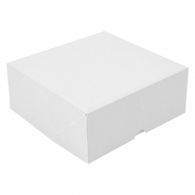 BOÎTES PATISSERIES SANS FENÊTRE THEPACK  21x21x7,5 CM BLANC CARTON NANO-MICRO (200 UNITÉ)