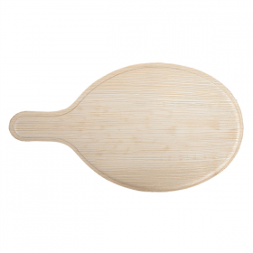 PLATEAUX OVALES AVEC POIGNÉE ARECA  36x20,5x0,5 CM NATUREL ARECA (100 UNITÉ)