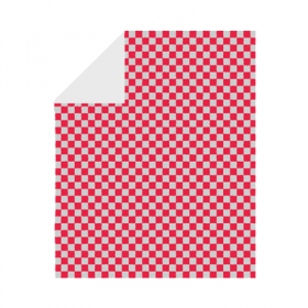 PAPIER INGRAISSABLE FAST FOOD "FITIPALDI" 35+20 G/M2 28x34 CM ROUGE PARCHEMIN + ALUMINIUM (1000 UNITÉ)