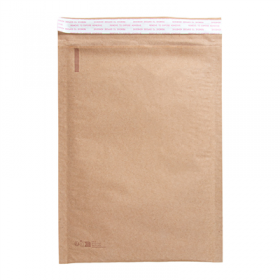 ENVELOPPES AUTOCOLLANTES MATELASSÉES 100% PAPIER AVEC OUVERTURE SUPÉRIEURE "E-COMMERCE"  18x26,5 CM int. NATUREL KRAFT (100 UNITÉ)