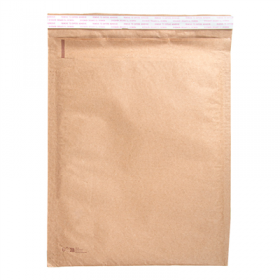 ENVELOPPES AUTOCOLLANTES MATELASSÉES 100% PAPIER AVEC OUVERTURE SUPÉRIEURE "E-COMMERCE"  27x36 CM int. NATUREL KRAFT (100 UNITÉ)