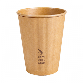 GOBELETS BOISSONS CHAUDES DOUBLE PAROI  360 ML 328 + 210 G/M2 Ø9/6x11 CM NATUREL CARTON (1000 UNITÉ)
