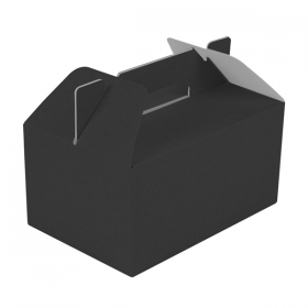 BOÎTES TRANSPORT DE REPAS THEPACK  28x20x15 CM NOIR CARTON MICROCANAL (100 UNITÉ)