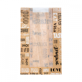 SACHETS AVEC FENÊTRE PFAS FREE "PAROLE - JUST PAPER" 38 G/M2 12+7x18 CM NATUREL PARCH.INGRAISSABLE+PAPIER CRISTAL (250 UNITÉ)