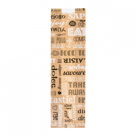 SACHETS AVEC FENÊTRE PFAS FREE "PAROLE - JUST PAPER" 38 G/M2 9+4,5x30 CM NATUREL PARCH.INGRAISSABLE+PAPIER CRISTAL (250 UNITÉ)
