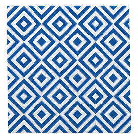 SERVIETTES LIKE LINEN "VERTEX" 70 G/M2 40x40 CM BLANC/BLEU INDIGO SPUNLACE (600 UNITÉ)