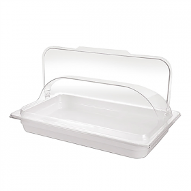 COUPOLE 1/1 GN BPA FREE  53,5x33,8x14 CM TRANSPARENT SAN (1 UNITÉ)