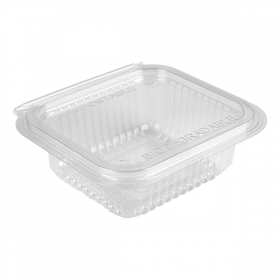 CONTENANTS AVEC CHARNIÈRE  250 ML 12,6x11,7x4,3 CM TRANSPARENT PLA (700 UNITÉ)