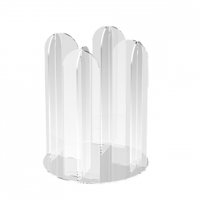 DISTRIBUTEUR DE POTS À GLACES (Ø10,8 CM)   Ø28,9x36 CM TRANSPARENT ACRYLIQUE (1 UNITÉ)