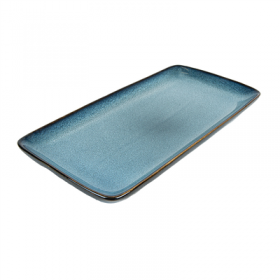 PLATEAUX "AKALA"  28x14x2,5 CM BLEU CIEL STONEWARE (4 UNITÉ)