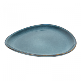 ASSIETTES TRIANGULAIRES "AKALA"  Ø27,5x25x2,5 CM BLEU CIEL STONEWARE (6 UNITÉ)