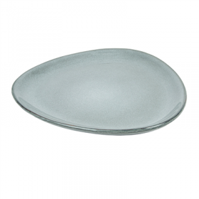 ASSIETTES TRIANGULAIRES "AKALA"  Ø27,5x25x2,5 CM GRIS STONEWARE (6 UNITÉ)