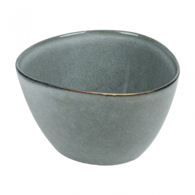 BOL TRIANGULAIRE "AKALA" 680 ML Ø15x8,3 CM GRIS STONEWARE (6 UNITÉ)