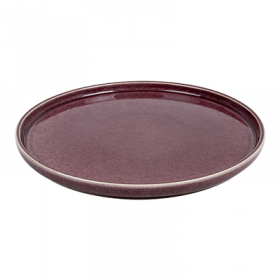 ASSIETTES "AKALA"  Ø26,5x2,3 CM BORDEAUX STONEWARE (6 UNITÉ)