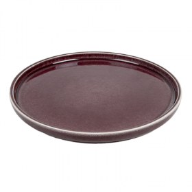 ASSIETTES "AKALA"  Ø21x2 CM BORDEAUX STONEWARE (6 UNITÉ)