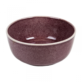 BOL "AKALA" 680 ML Ø15x6,2 CM BORDEAUX STONEWARE (6 UNITÉ)