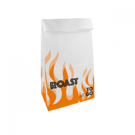 SAC POUR 1 POULET "ROAST TO GO" 45 G/M2 + 20µ PP 20+7x35 CM BLANC PAPIER (500 UNITÉ)