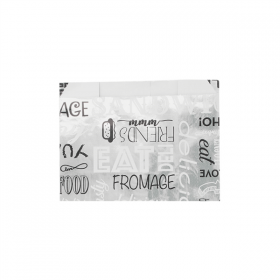 SACHETS INGRAISSABLES POUR SANDWICHES "PAROLE" 35+20 G/M2 12+5x9 CM ARGENTE PARCHEMIN + ALUMINIUM (500 UNITÉ)