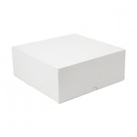 BOÎTES PATISSERIES SANS FENÊTRE THEPACK  20x20x8 CM BLANC CARTON NANO-MICRO (200 UNITÉ)