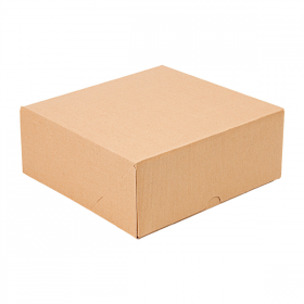 BOÎTES PATISSERIES SANS FENÊTRE THEPACK  20x20x8 CM NATUREL CARTON NANO-MICRO (200 UNITÉ)