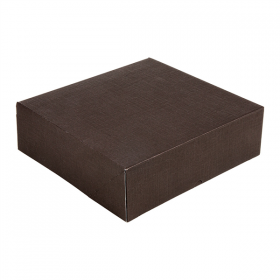 BOÎTES PATISSERIES SANS FENÊTRE THEPACK  36x36x10 CM CHOCOLAT CARTON NANO-MICRO (100 UNITÉ)