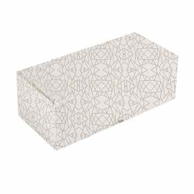 BOÎTES PATISSERIES SANS FENÊTRE THEPACK "DECO"  30x11,5x10,5 CM BLANC CARTON NANO-MICRO (100 UNITÉ)
