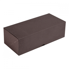 BOÎTES PATISSERIES SANS FENÊTRE THEPACK  35x11,5x10,5 CM CHOCOLAT CARTON NANO-MICRO (100 UNITÉ)