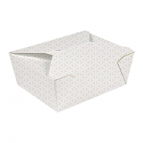 BOÎTES AMÉRICAINES MICRO-ONDABLES THEPACK "CUBE" 1350 ML 15,2x12,1x6,5 CM BLANC/NATUREL CARTON NANO-MICRO + PP (300 UNITÉ)