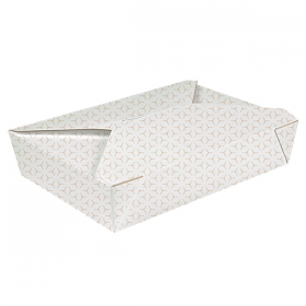 BOÎTES AMÉRICAINES MICRO-ONDABLES THEPACK "CUBE" 1470 ML 19,6x14x4,5 CM BLANC/NATUREL CARTON NANO-MICRO + PP (300 UNITÉ)