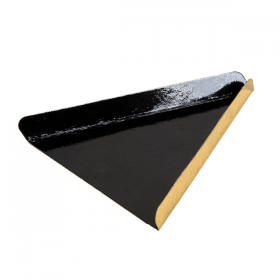 BASES TRIANGULAIRES DOUBLE FACE  500 G/M2 12x15x15+1,5 CM OR/NOIR CARTON (200 UNITÉ)