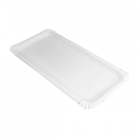 PLATEAUX PÂTISSERIE - MOYENS  420 G/M2 34x15,5 CM BLANC CARTON (250 UNITÉ)