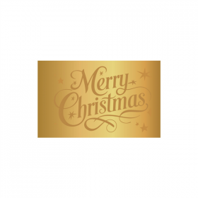 10 FEUILLES (21 U.) ÉTIQUETTES "MERRY CHRISTMAS"   DORE VINYL (1 UNITÉ)