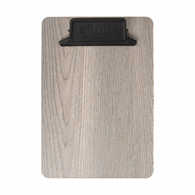 PORTE MENU AVEC PINCE   16,7x24,5x0,3 CM GRIS BOIS (6 UNITÉ)