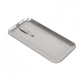 PORTE ADDITIONS AVEC CLIP   18,5x9 CM INOX (10 UNITÉ)