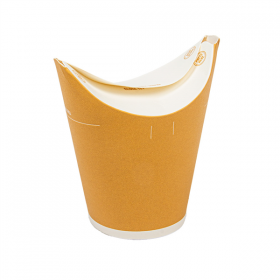 GOBELETS 1 PAROI FERMETURE PAPILLON  180 ML - 6 oz 250 + 18 PE G/M2 Ø6,4/5,8x12,5 CM BLANC CARTON (800 UNITÉ)