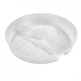 POTS À INSERTER 2 COMPART.   Ø15x2,5CM TRANSPARENT PP (300 UNITÉ)