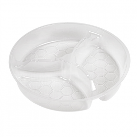 POTS À INSERTER 3 COMPART.   Ø15x2,5 CM TRANSPARENT PP (300 UNITÉ)