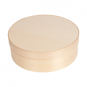 MINI BOÎTES CYLIND. COUVERCLE+CAPSULE WOOD 940 ML Ø 15,5x5 CM NATUREL BOIS (100 UNITÉ)