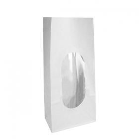 SACS SOS AVEC FENÊTRE  1000 GR 60 G/M2 + 30µ OPP 9+6x18 CM BLANC KRAFT (500 UNITÉ)