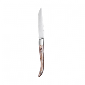 COUTEAUX À VIANDE - MANCHE EN BOIS ARTINOX  22,8 CM ARGENTE INOX (12 UNITÉ)