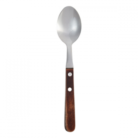 CUILLÈRES À SOUPE - MANCHE EN BOIS ARTINOX "LYON"  20,2 CM ARGENTE INOX (12 UNITÉ)