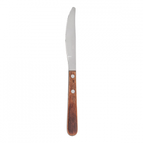 COUTEAUX À VIANDE - MANCHE EN BOIS ARTINOX "LYON"  21,3 CM ARGENTE INOX (12 UNITÉ)