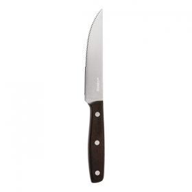 COUTEAUX À VIANDE - MANCHE EN BOIS ARTINOX "PROVENZA"  23 CM ARGENTE INOX (12 UNITÉ)