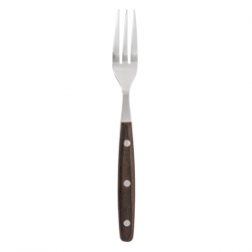 FOURCHETTES À STEAK - MANCHE EN BOIS ARTINOX "PROVENZA"  21 CM ARGENTE INOX (12 UNITÉ)