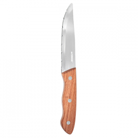 COUTEAUX À VIANDE - MANCHE EN BOIS ARTINOX  24,6 CM ARGENTE INOX (12 UNITÉ)