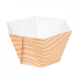 POTS À GLACE HEXAGONAUX THEPACK "CREAM" 500 ML Ø13,5/9x7,5 CM BLANC CARTON NANO-MICRO + PP (2000 UNITÉ)