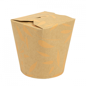 RÉCIPIENTS MULTIUSAGES MICRO-ONDABLES FEEL GREEN 480 ML 280 +18 PE G/M2 Ø8,3x9,8 CM MARRON CARTON (50 UNITÉ)